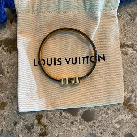Louis Vuitton Gold and Brown Bracelet - Picture 4 of 9